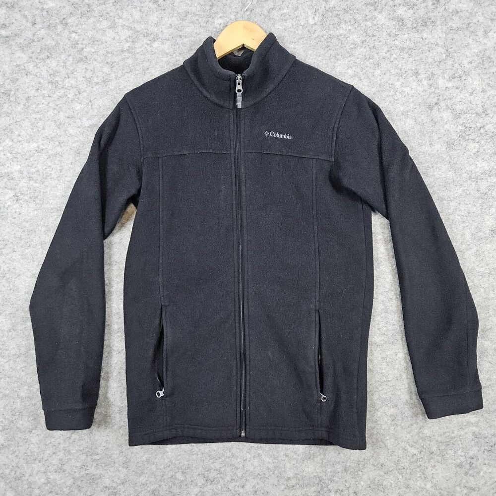 Columbia Youth XL Full Zip Black Fleece Long Sleeve INSIDE NAME TAG FILLED OUT